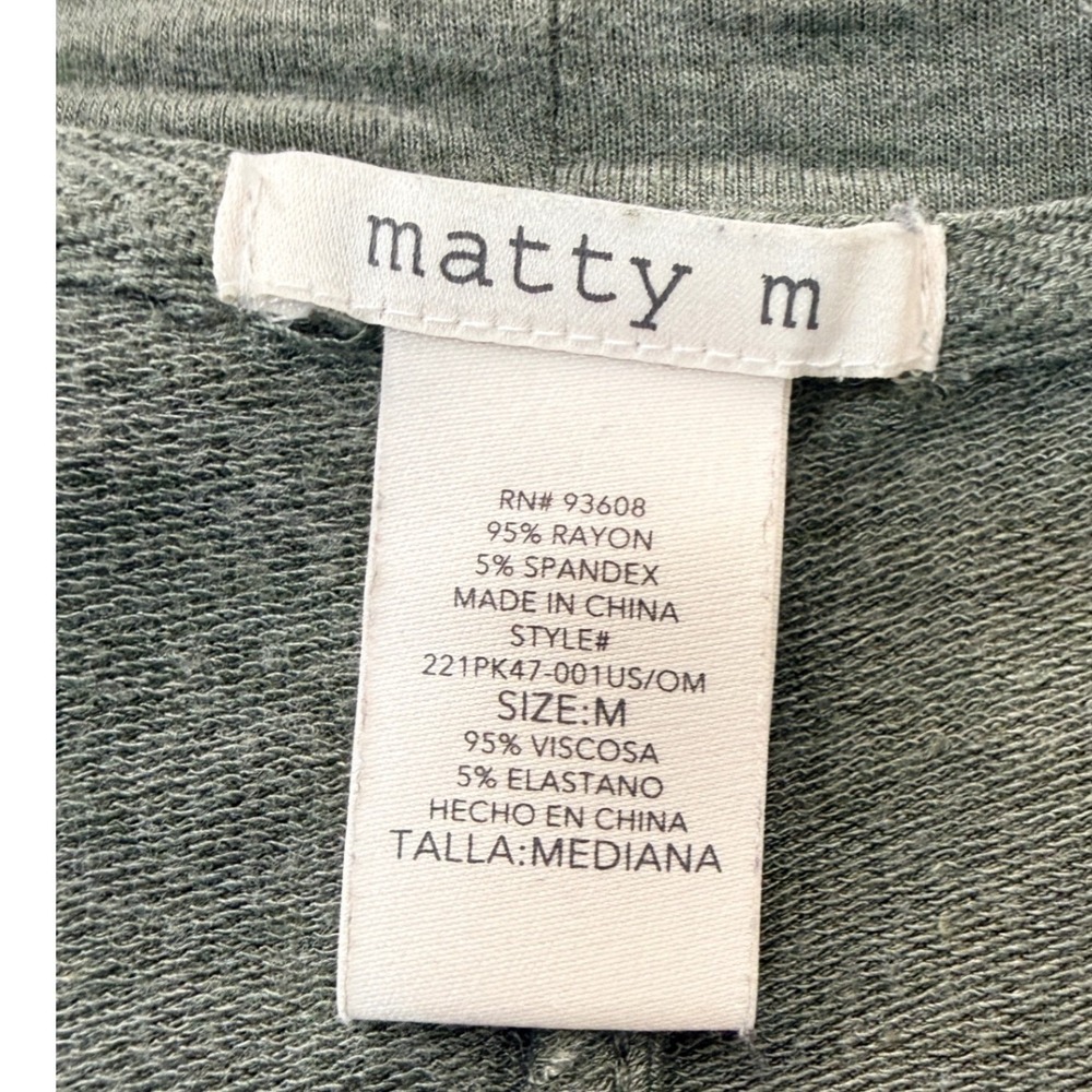 Matty M Olive Green Dolman Sleeve Tunic Top Women's Size M Curved Hem So Soft! - Picture 8 of 11